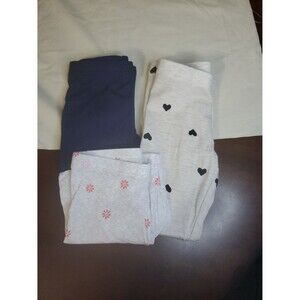 Bundle of 3 NWOT girls Old Navy leggings/ shorts navy, heart, flower size XS (5)